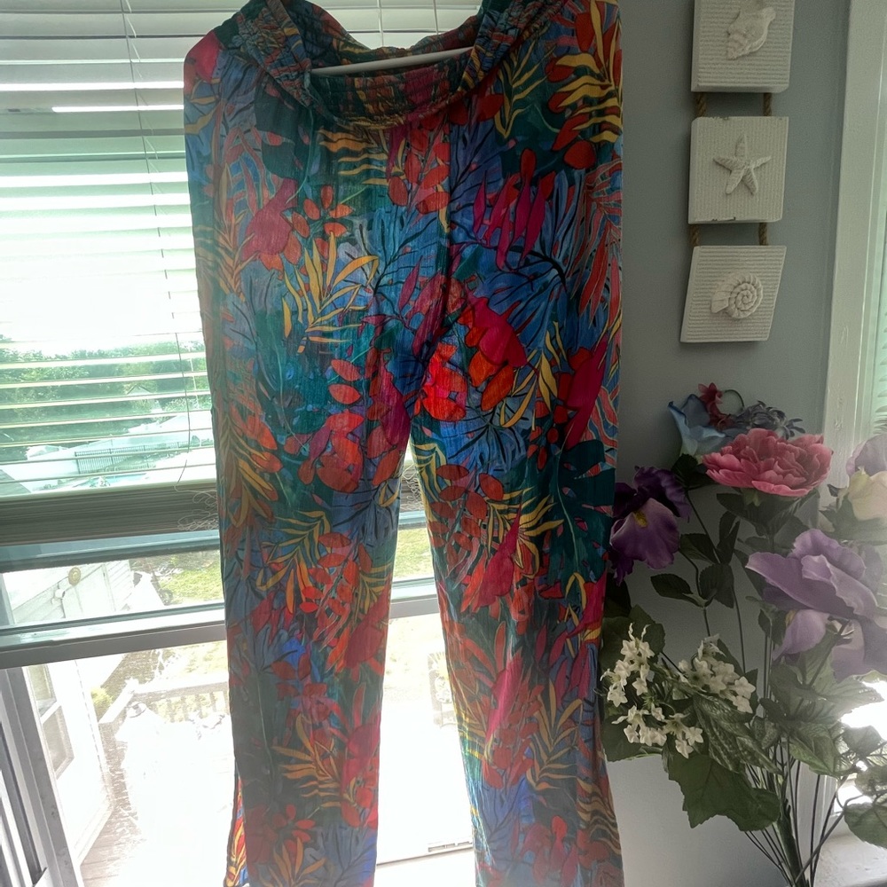 Tropical beachy pants